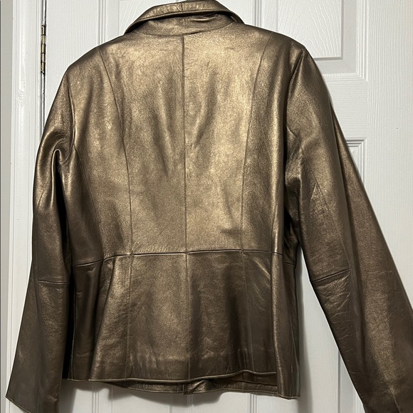 Bernardo Design Genuine Leather Zipper Jacket - Picture 4 of 6